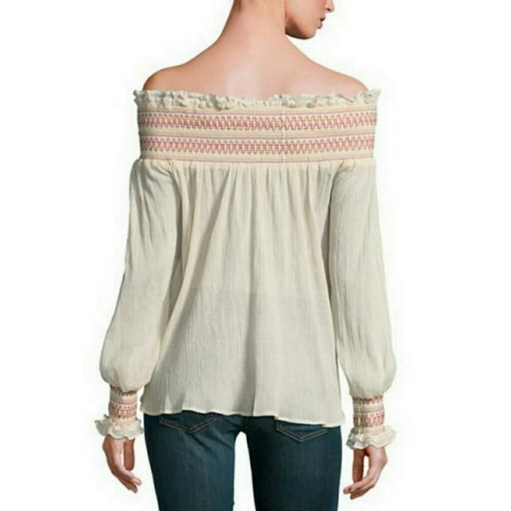 NWOT Love Sam Off the Shoulder Boho Top - Picture 2 of 7